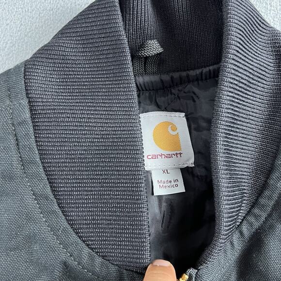 Carhartt Vest Mens XL Black Quilt Lined Grunge Full Zip Outdoor Workwear - Picture 5 of 10